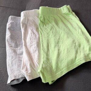 Kids' Multi-Pack Shorts - White, Gray, and Green - Size 10